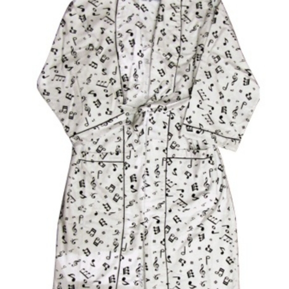 NWT Flannel Music Note Robe - Picture 1 of 1
